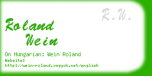 roland wein business card